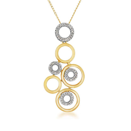 1/5 ct. tw. Diamond Circles Pendant in 10K Yellow Gold