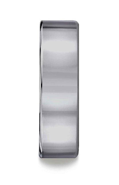 BENCHMARK Mens 7MM Tungsten Wedding Band front view (2)