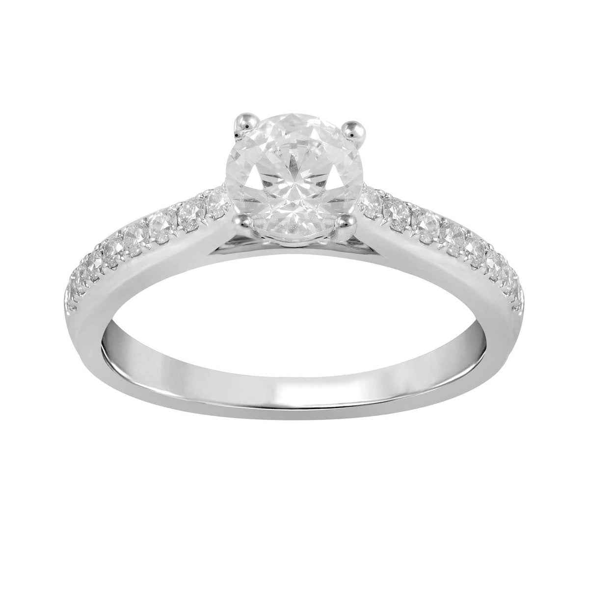 Adamante 1-1/4 ct. tw. Classic Round Brilliant Lab-Grown Diamond Engagement Ring in 14K White Gold