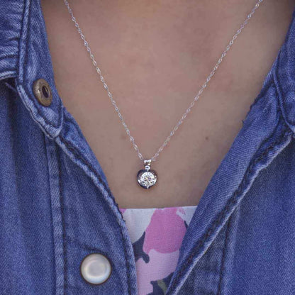 Canadian Rocks 1/2 ct. tw. Round Brilliant Diamond Solitaire Pendant in 14K White Gold front view