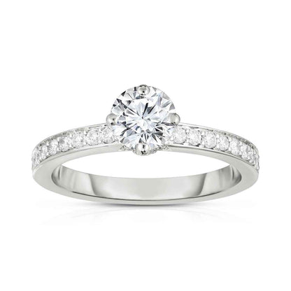Brilliantly Yours 1-3/8 ct. tw. Round Brilliant Diamond Engagement Ring with Diamond Band in 14K White Gold (2)