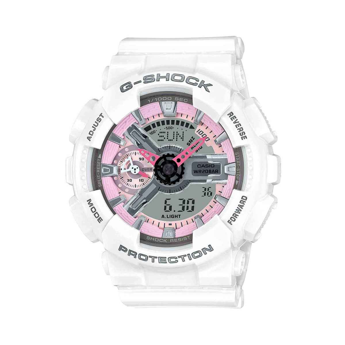 G-Shock Ladies' White and Pink Watch
