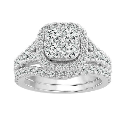 Adamante 2 ct. tw. Lab-Grown Diamond Wedding Set in 10K White Gold