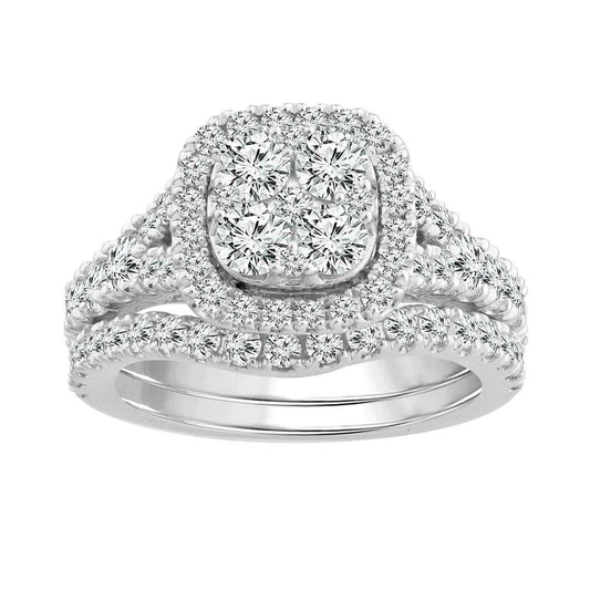Adamante 2 ct. tw. Lab-Grown Diamond Wedding Set in 10K White Gold
