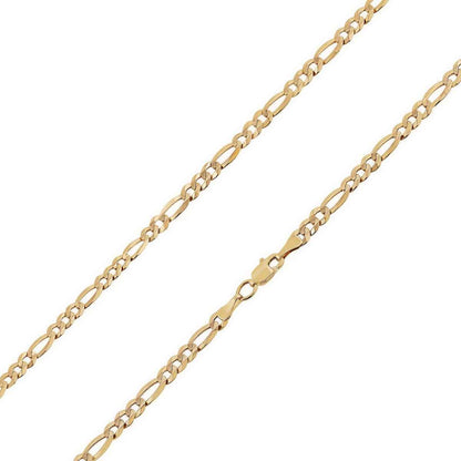 5.85mm 24-inch Solid Figaro Chain Necklace in 10K Yellow Gold front view
