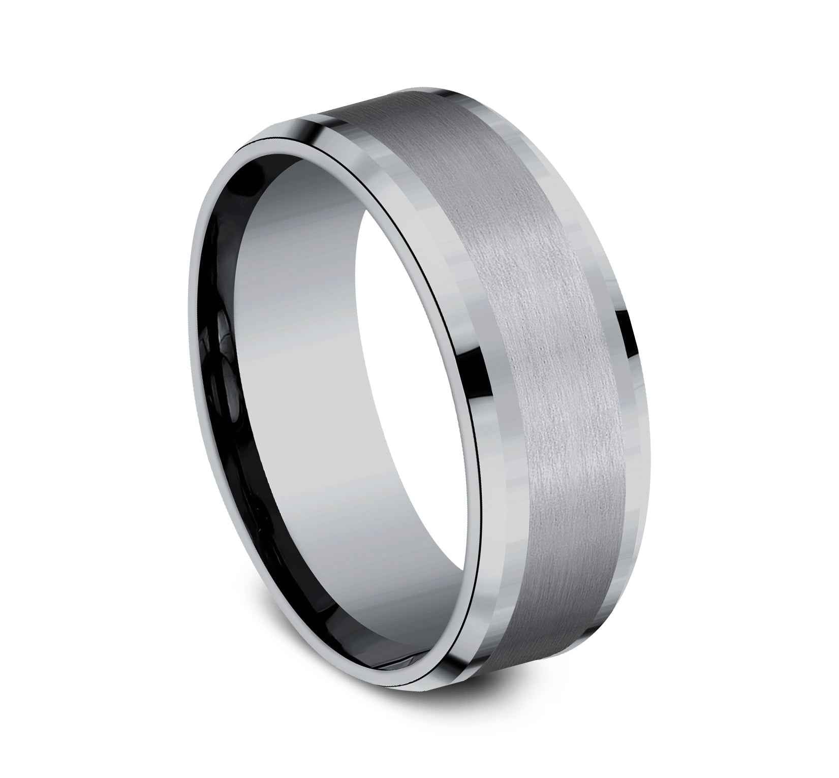 Benchmark Men's 8.0mm Wedding Band in Tantalum front view