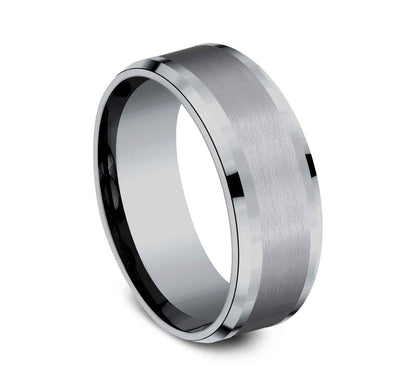 Benchmark Men's 8.0mm Wedding Band in Tantalum front view