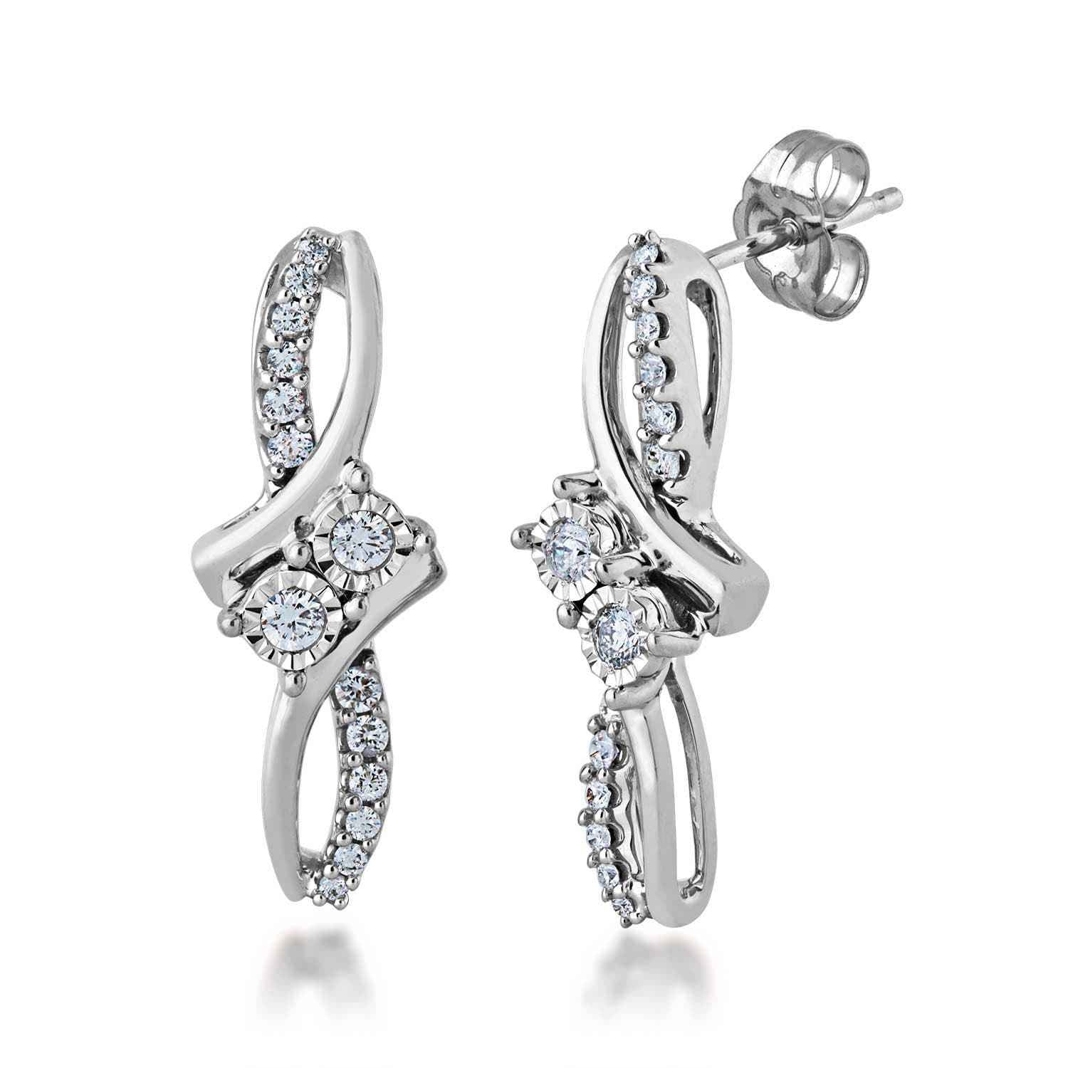 2BeLoved 1/3 ct. tw. 2 Stone Diamond Earrings in 10K White Gold