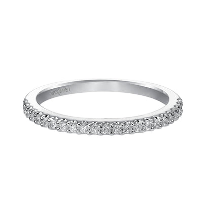 ArtCarved Contemporary 1/5 ct. tw. Classic Diamond Wedding Band in 14K White Gold