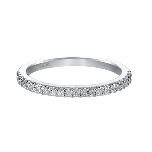 ArtCarved Contemporary 1/5 ct. tw. Classic Diamond Wedding Band in 14K White Gold