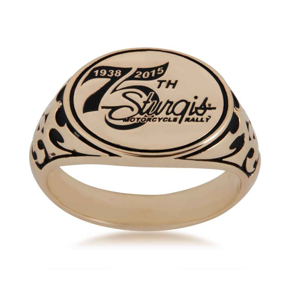 Ladies' 75th Anniversary Sturgis Rally Ring in 10 Kt. Yellow Gold