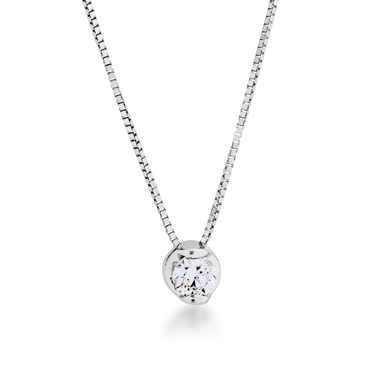 Sirena 1/10 ct. tw. Round Brilliant Diamond Fashion Pendant in 14K White Gold