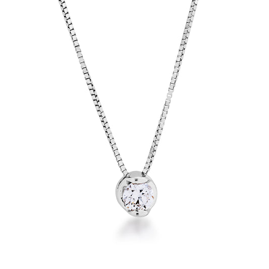 Sirena 1/10 ct. tw. Round Brilliant Diamond Fashion Pendant in 14K White Gold