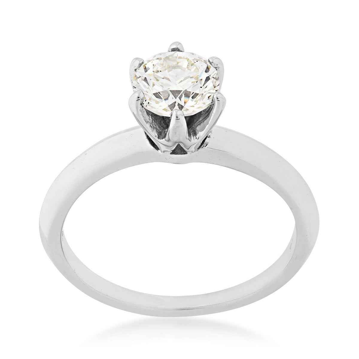 Adamante 1 ct. tw. Round Brilliant Lab-Grown Diamond Solitaire Engagement Ring in 14K White Gold