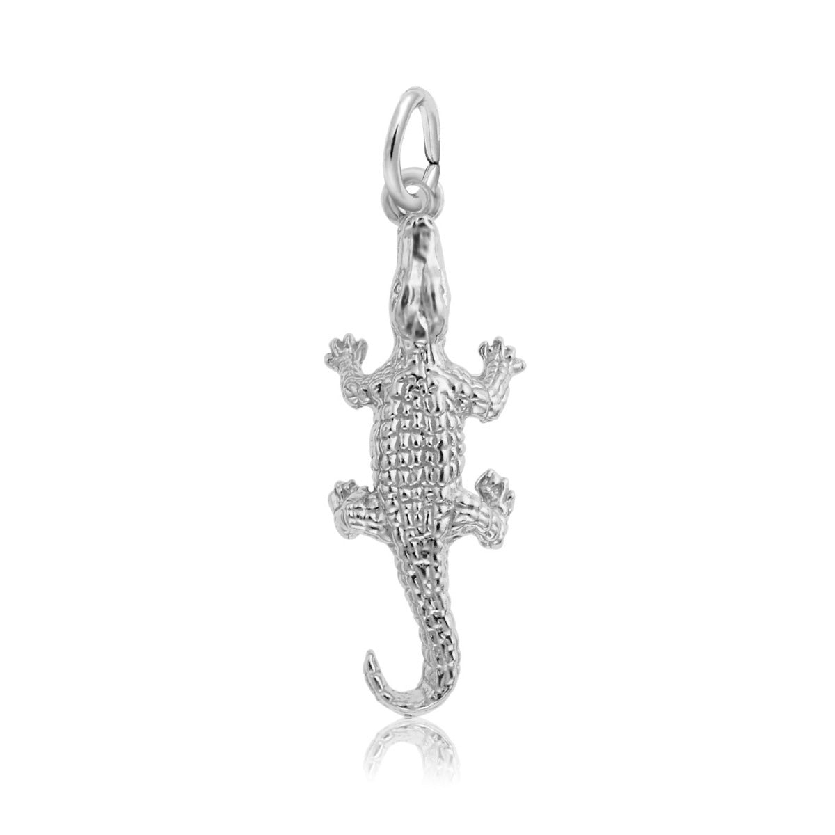 Alligator Charm in Sterling Silver