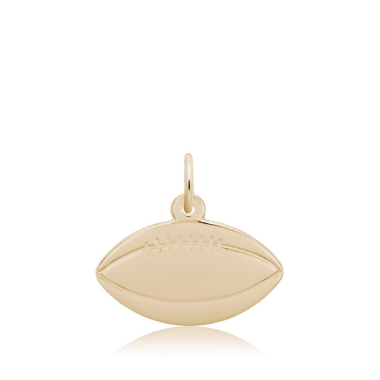 Flat Football Charm in 14K Yellow Gold