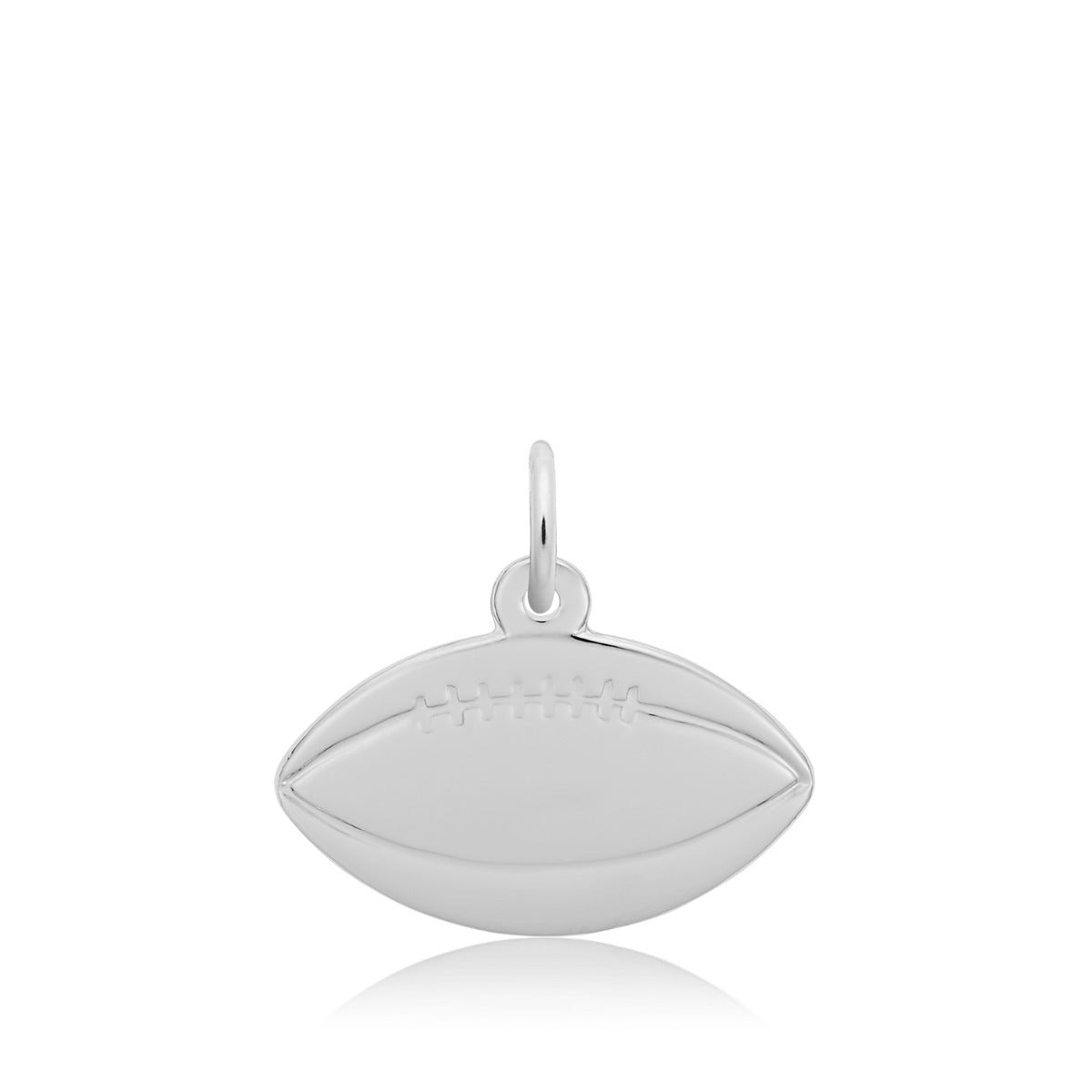 Flat Football Charm in Sterling Silver