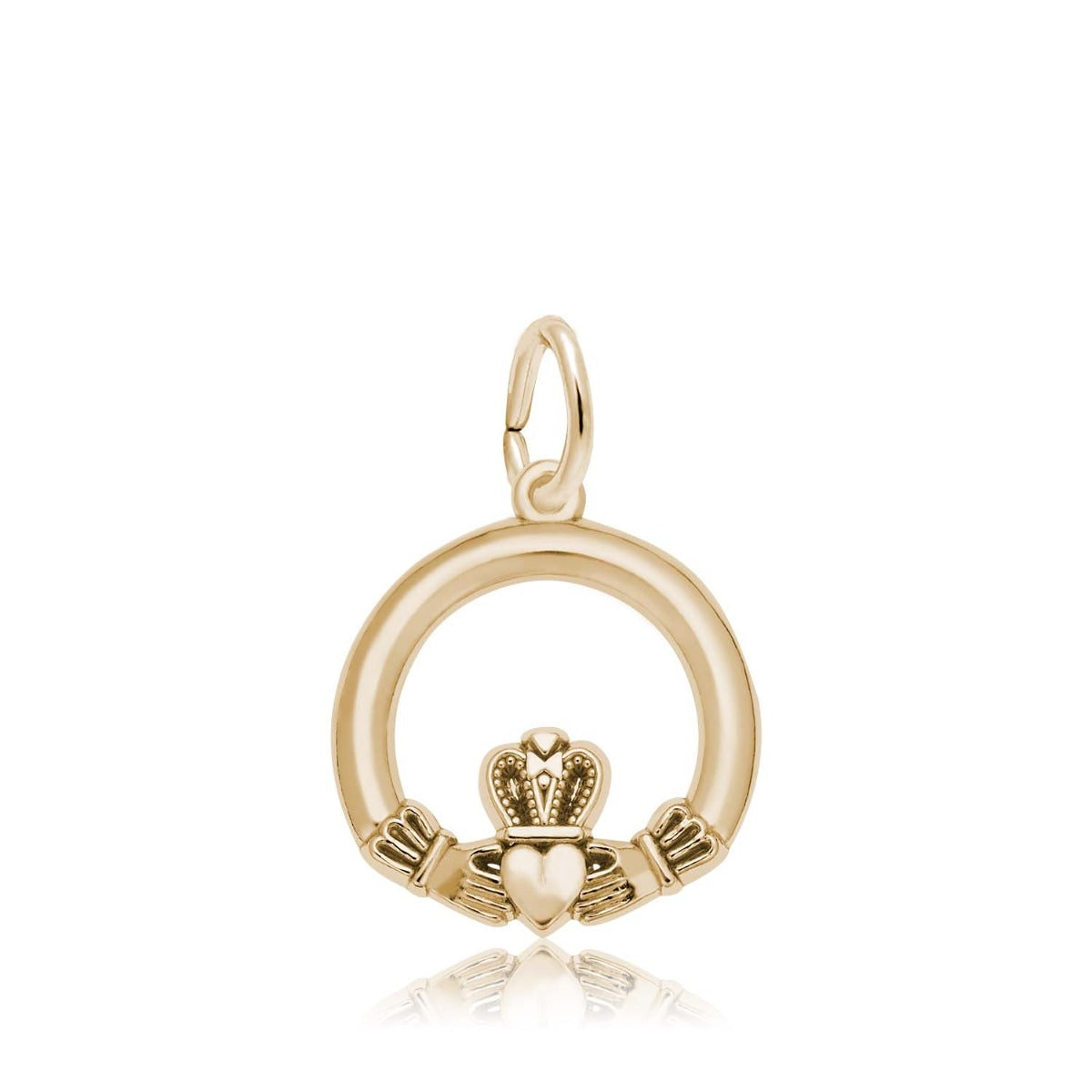 Claddagh Charm in 14K Yellow Gold