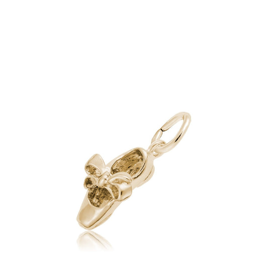 Tap Shoe with Ribbon Charm in 14K Yellow Gold