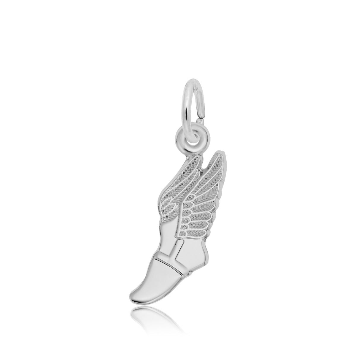 Winged Shoe Charm in Sterling Silver