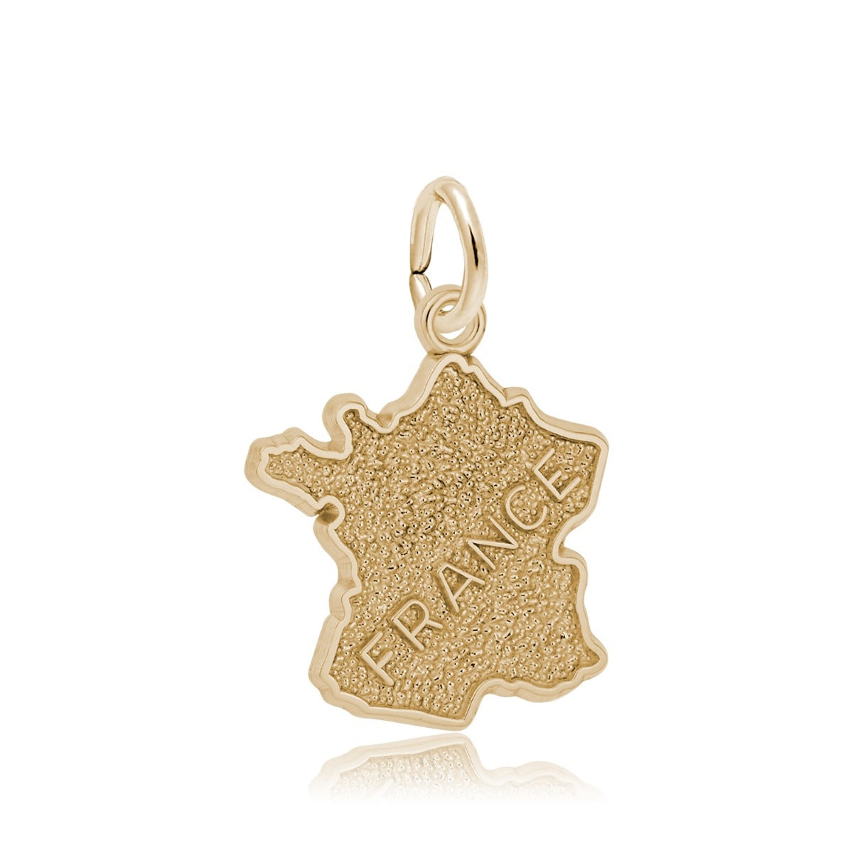 France Charm in 14K Yellow Gold