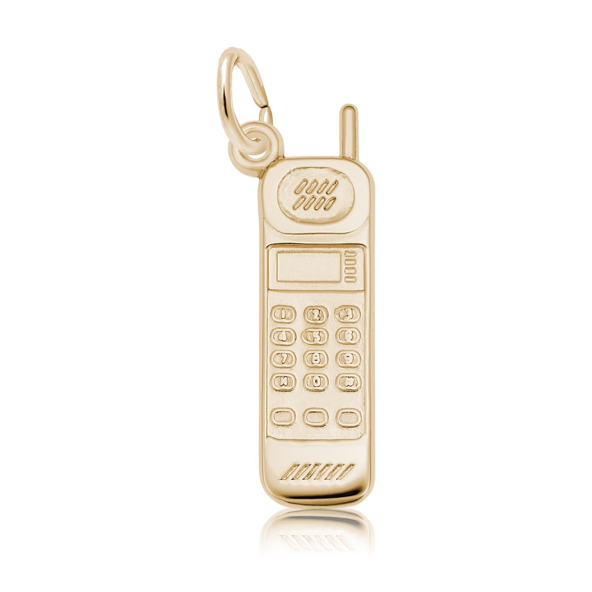 Cordless Phone Charm in 14K Yellow Gold