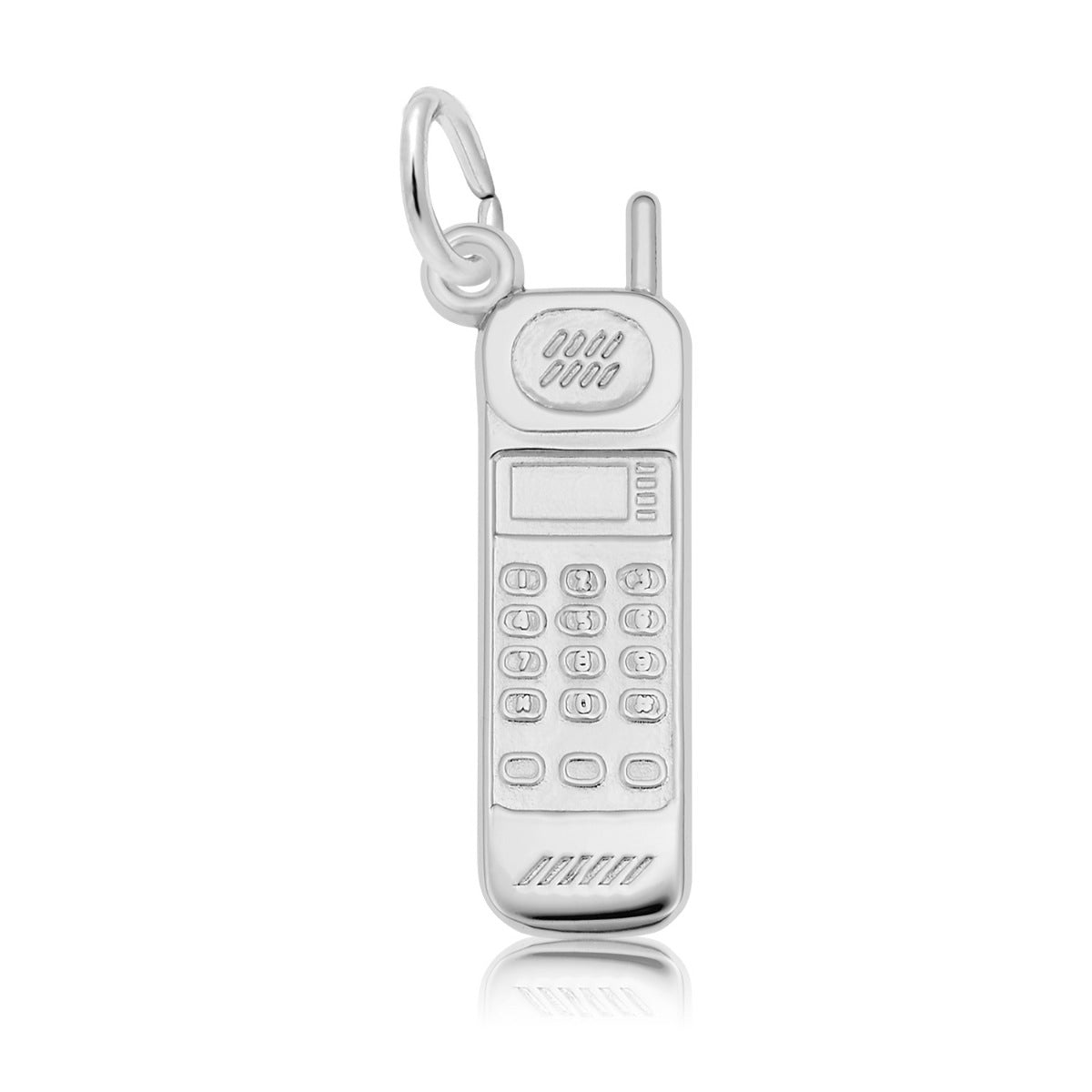 Cordless Phone Charm in Sterling Silver