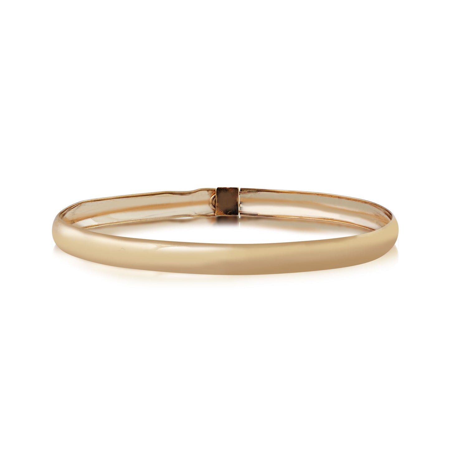 Oval 6MM Flex Bangle Bracelet in 10K Yellow Gold