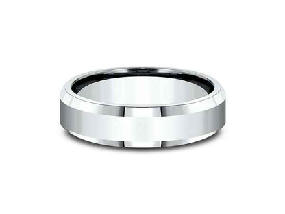 Benchmark Men's 6MM High Polish Wedding Band in 10K White Gold
