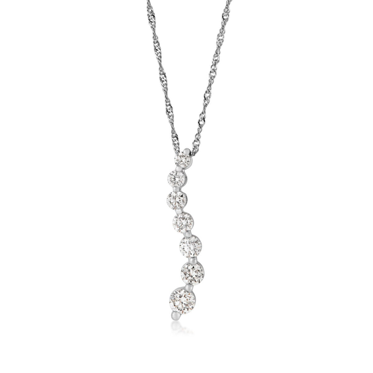 Journey Collection 1/2 ct. tw. Diamond Pendant in 10K White Gold