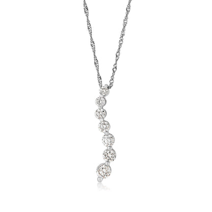 Journey Collection 1/2 ct. tw. Diamond Pendant in 10K White Gold