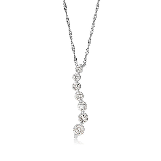Journey Collection 1/2 ct. tw. Diamond Pendant in 10K White Gold