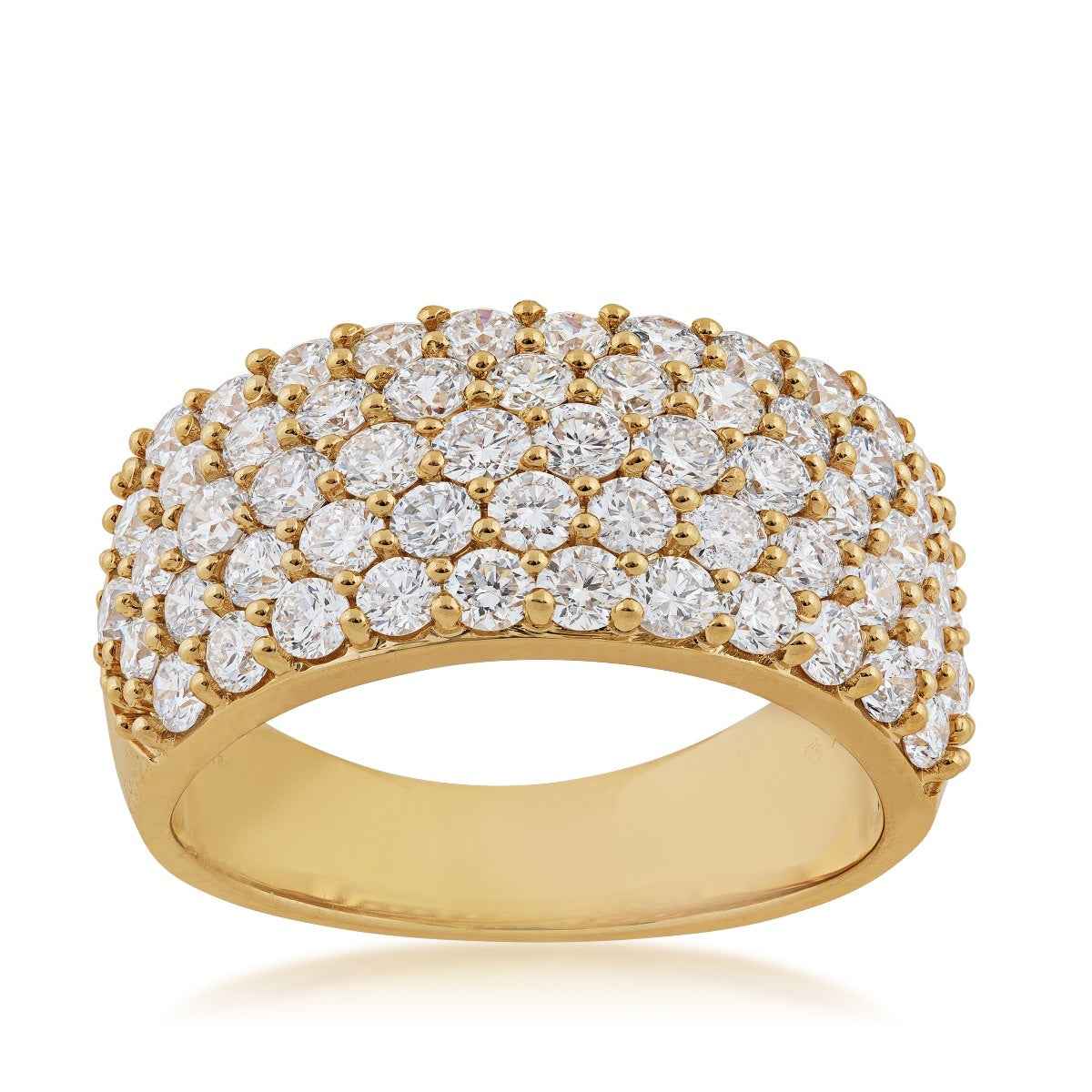 Adamante 3 ct. tw. Lab-Grown Diamond Pave Anniversary Ring in 14K Yellow Gold
