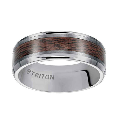 Triton Men's 8mm Tungsten Carbide Wedding Band