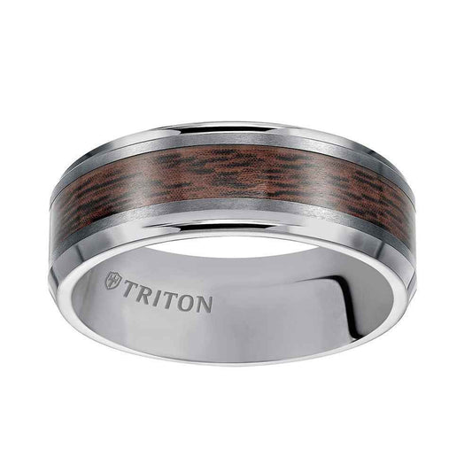 Triton Men's 8mm Tungsten Carbide Wedding Band