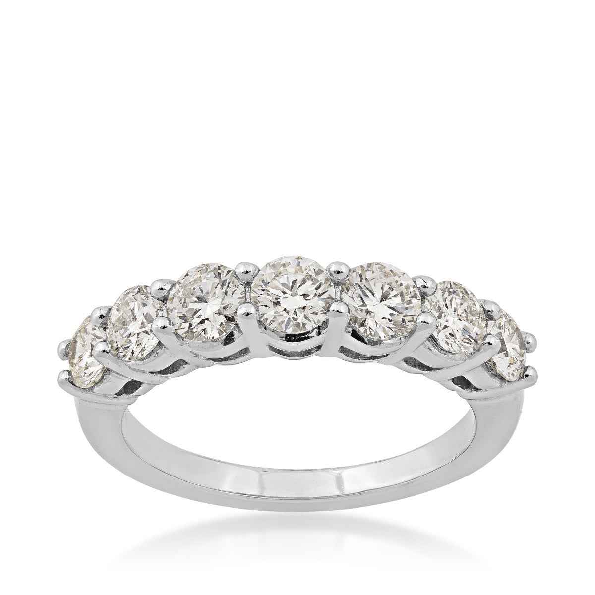 1-1/2 ct. tw. Classic Prong Set 7 Diamond Band in 14K White Gold