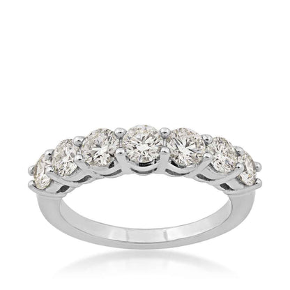 1-1/2 ct. tw. Classic Prong Set 7 Diamond Band in 14K White Gold