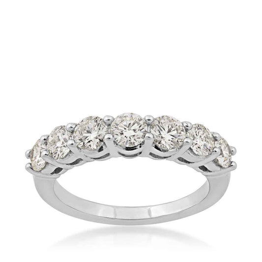 1-1/2 ct. tw. Classic Prong Set 7 Diamond Band in 14K White Gold