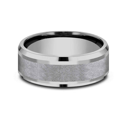Benchmark Men's 8mm Tantalum Wedding Band with Swirl Center