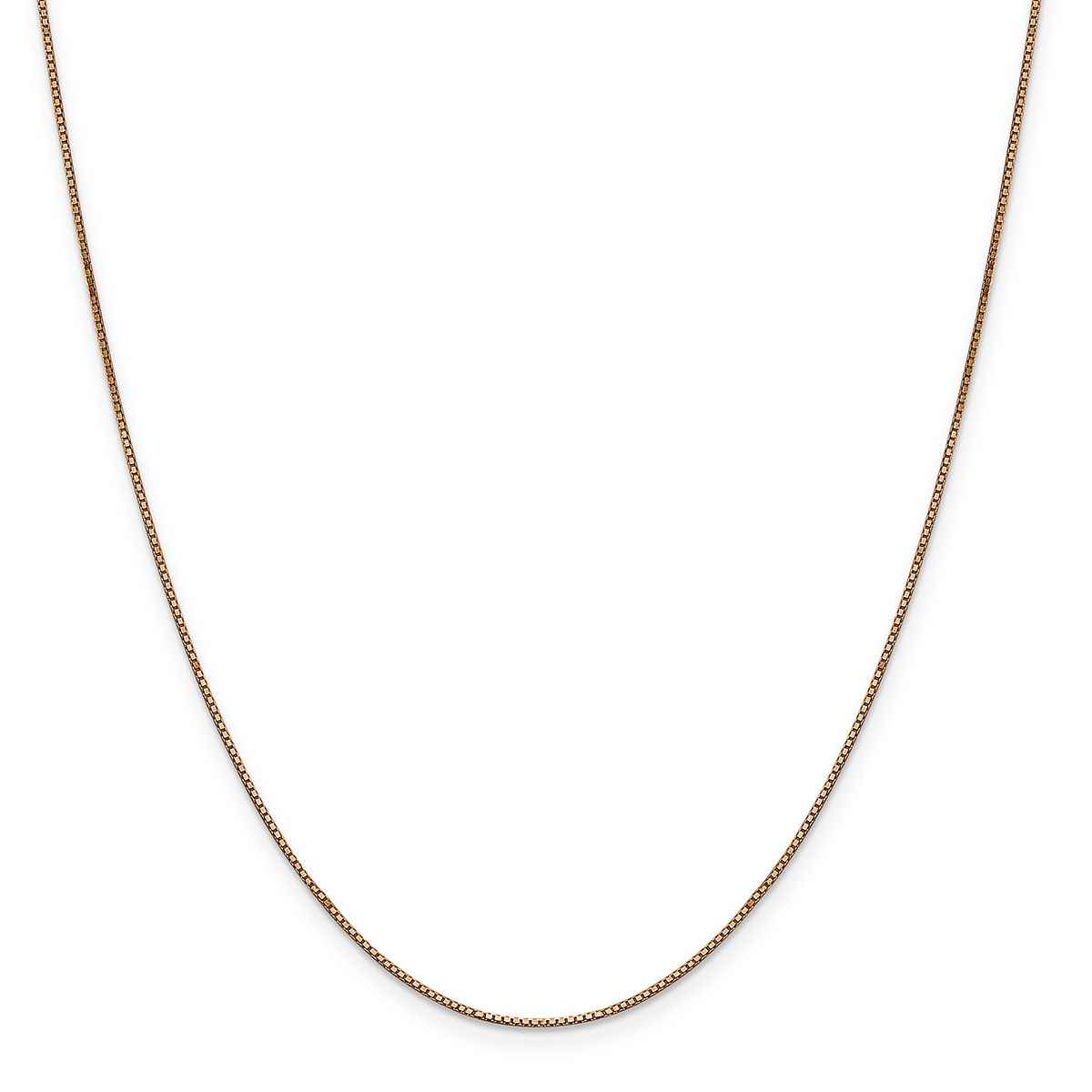 1mm 20-inch Box Chain 10K Pink Gold