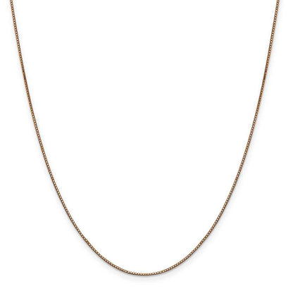 1mm 20-inch Box Chain 10K Pink Gold