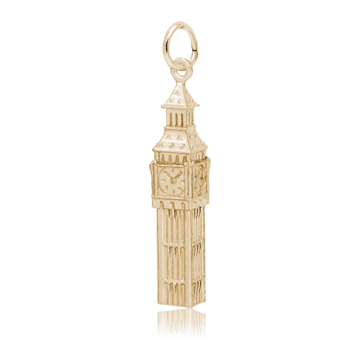 Big Ben Clock Tower Charm in 14K Yellow Gold