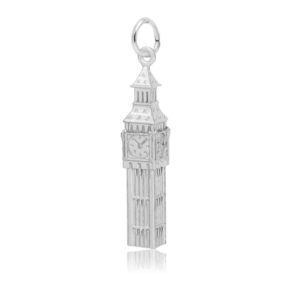 Big Ben Clock Tower Charm in Sterling Silver