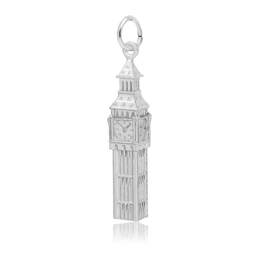 Big Ben Clock Tower Charm in Sterling Silver