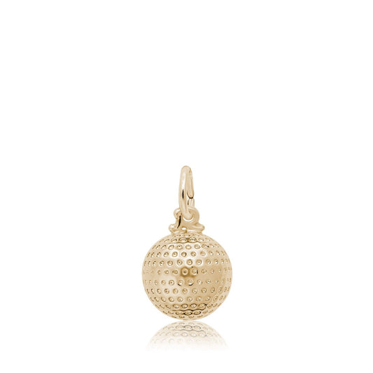 Golf Ball Charm in 14K Yellow Gold