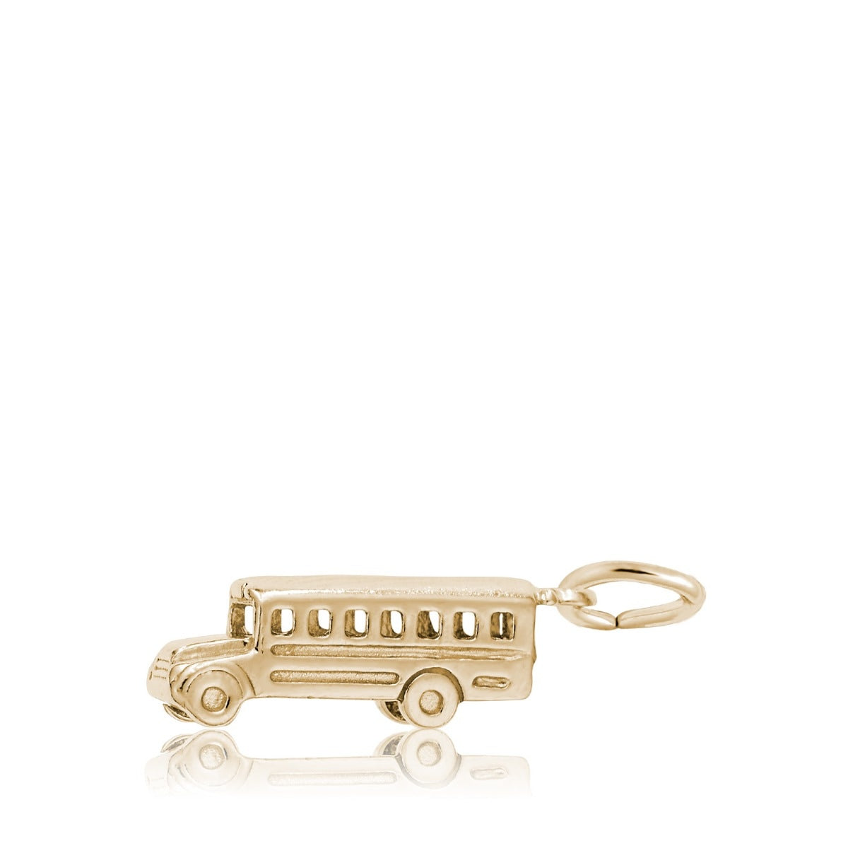 School Bus Charm in 14K Yellow Gold