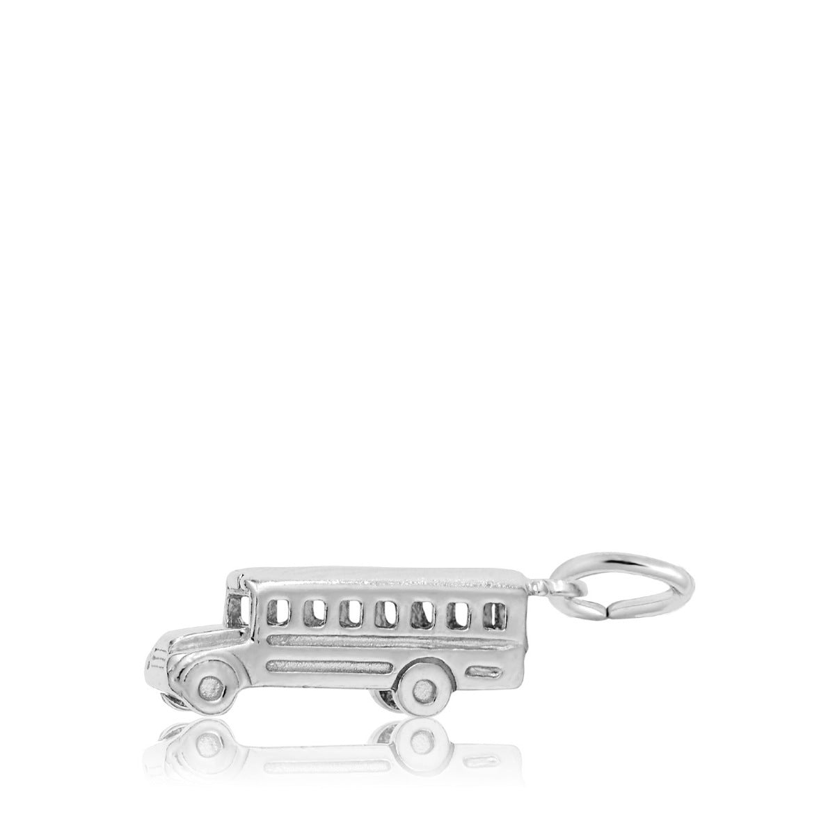 School Bus Charm in Sterling Silver