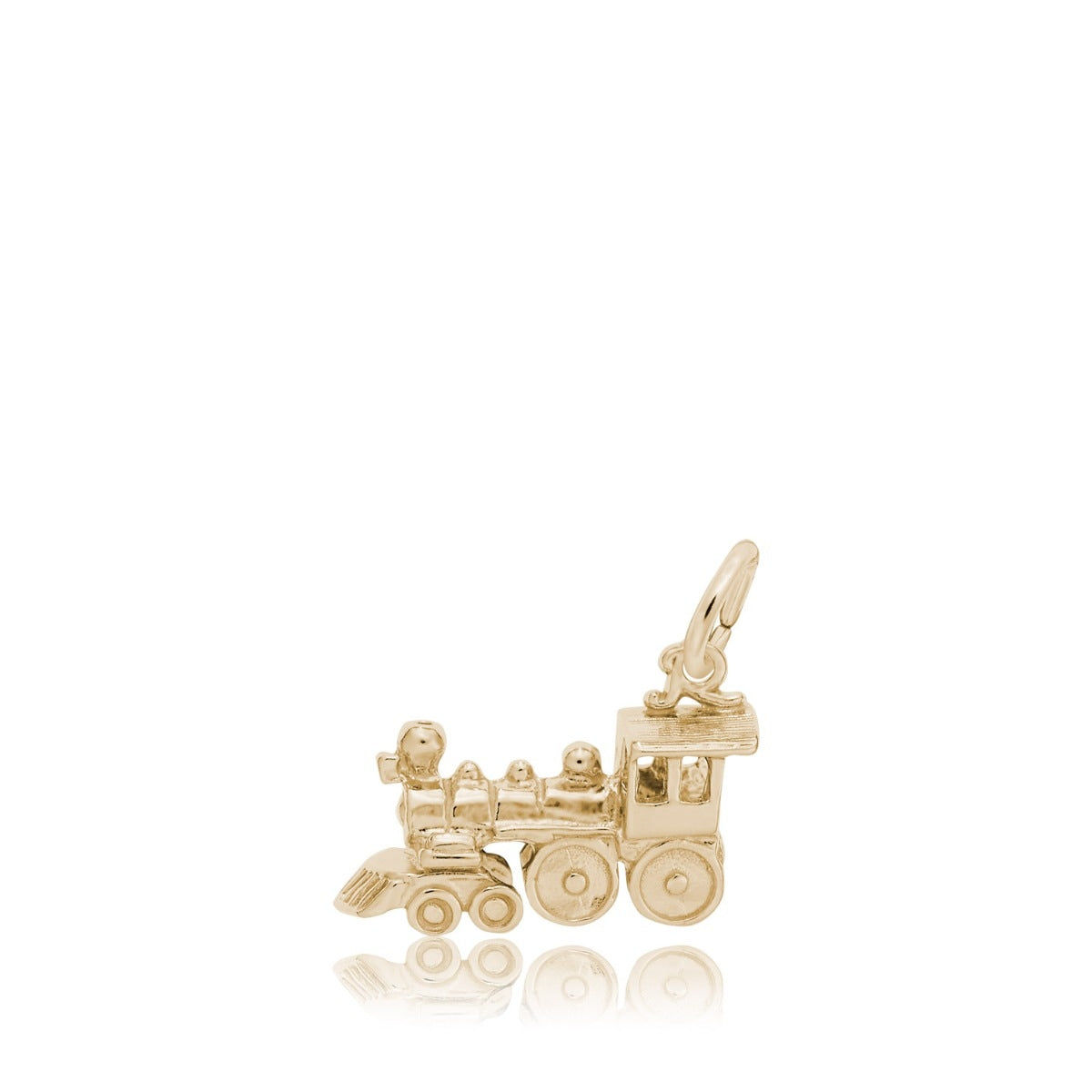 Train Engine Charm in 14K Yellow Gold