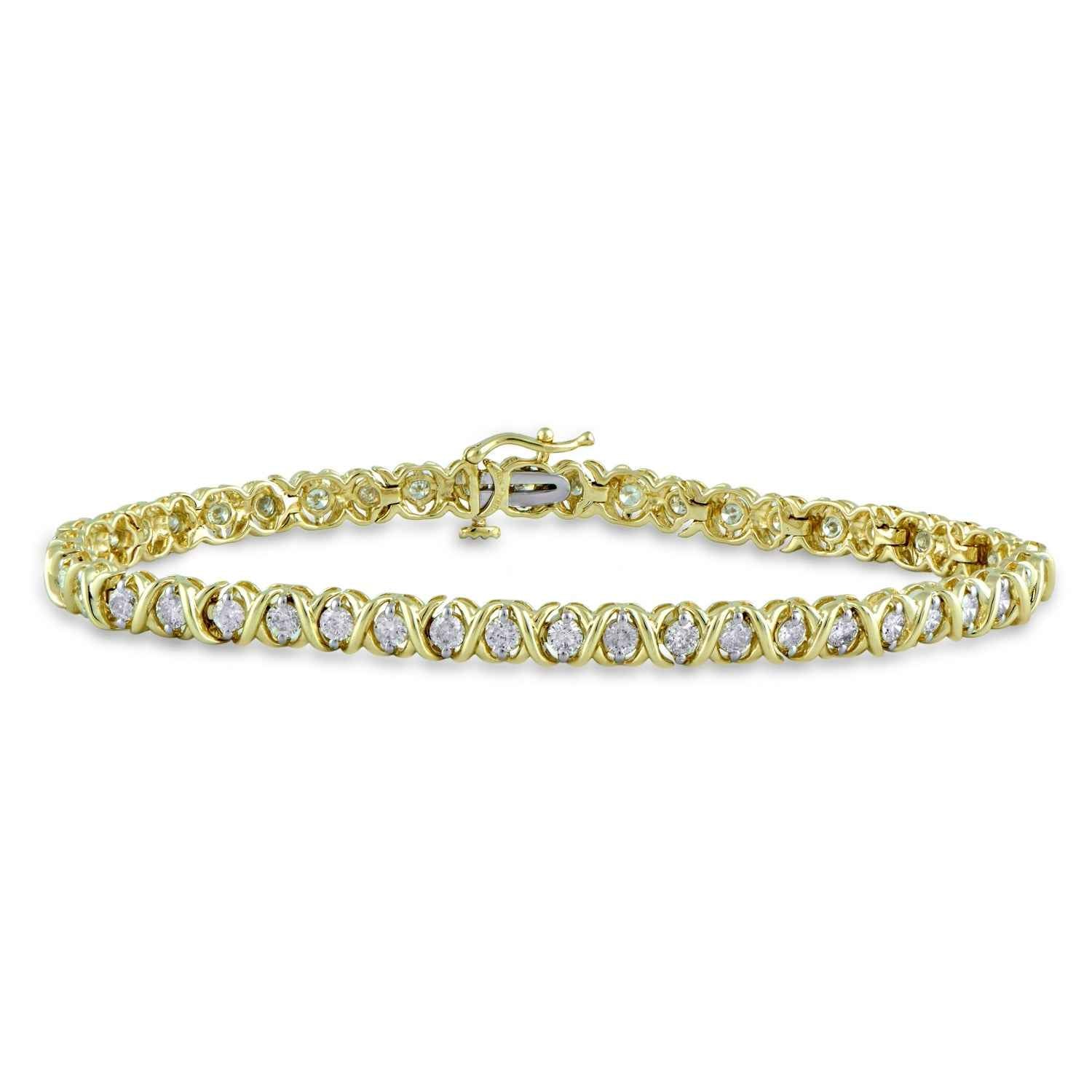3 ct. tw. Diamond Tennis Bracelet in 10K Yellow Gold