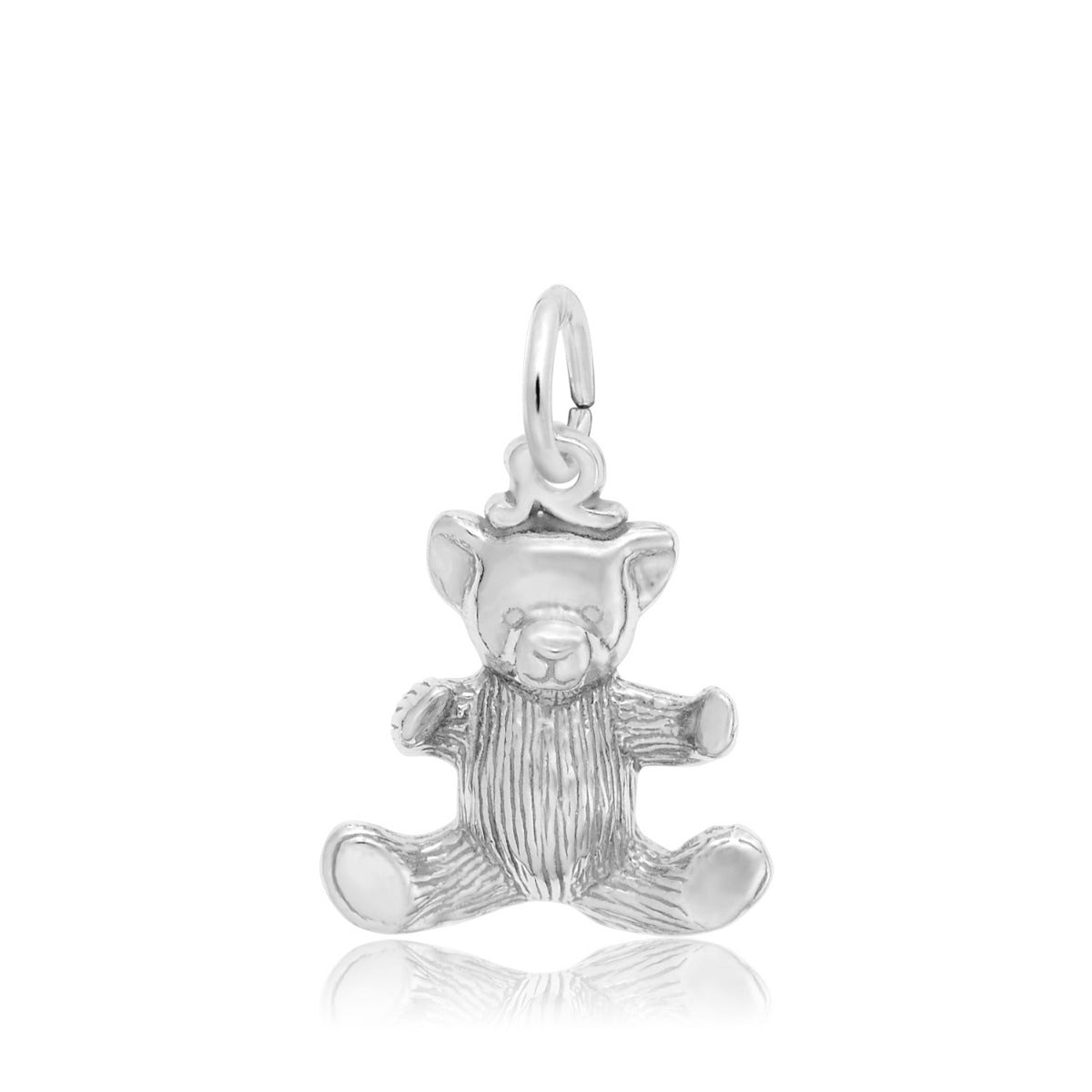 Teddy Bear Charm in Sterling Silver